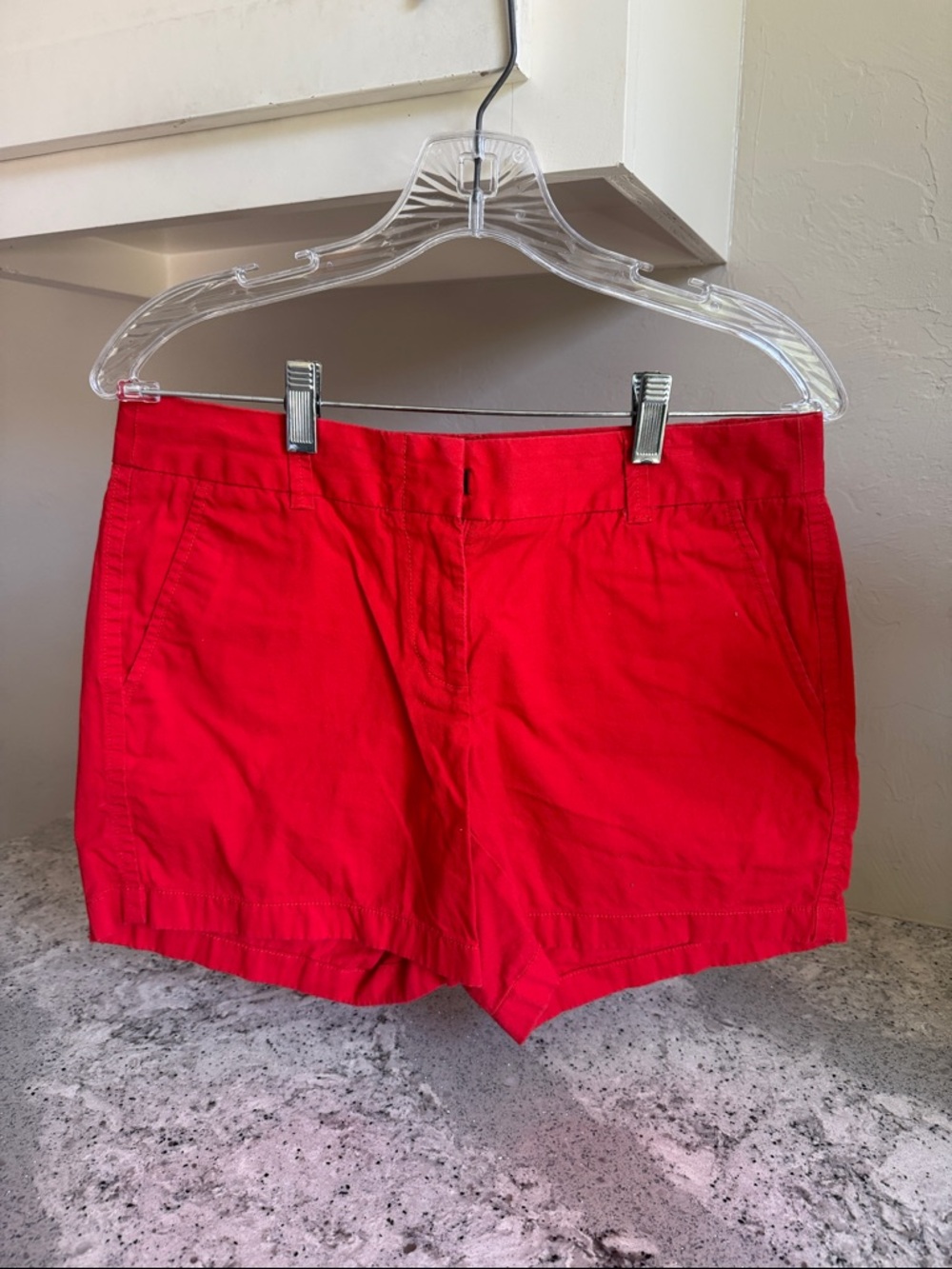 J. Crew Bright Red Cotton Chino Shorts